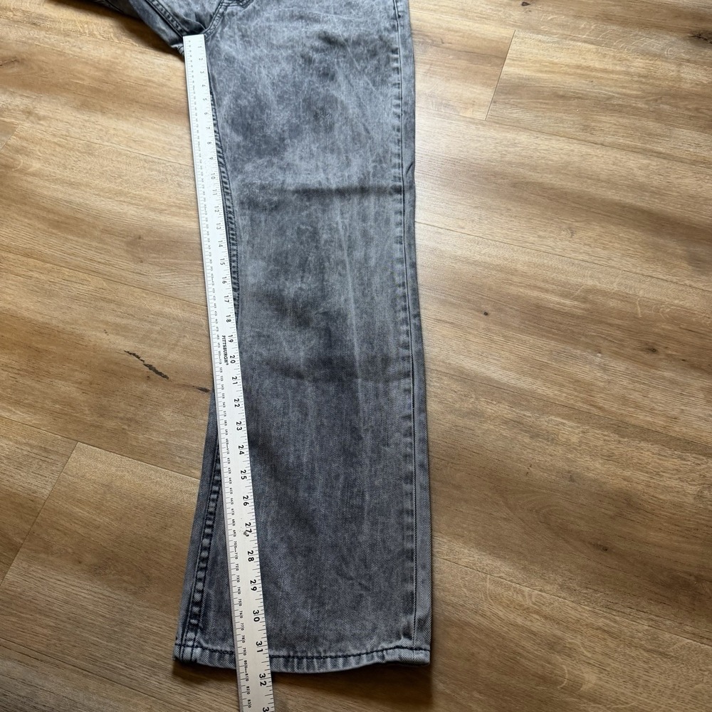Diesel Jeans Men 32x32 Gray Straight Leg Acid Wash Denim Grunge Punk Vintage Y2K - Picture 8 of 10